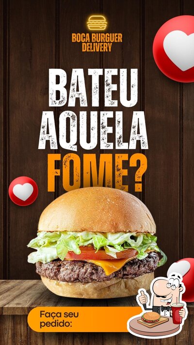 Experimente um hambúrguer no Boca Burguer Delivery