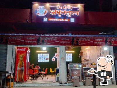 Take a seat at one of the tables at Arogya Amruttulya