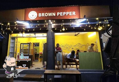 Take a seat at one of the tables at Brown Pepper