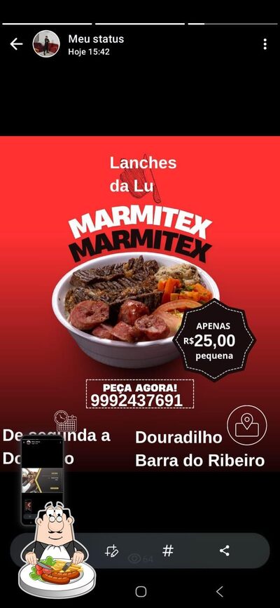 Platos en Lancheria da Lu