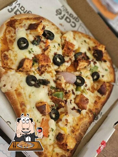At Cafe Gravity, you can try pizza