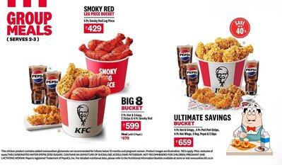 KFC offers a selection of beverages